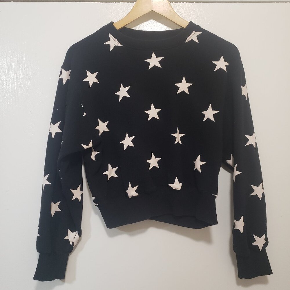 Reflex Black Cropped Star Sweatshirt – Size M